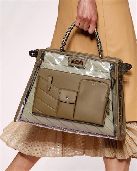 fendi peekaboo small leather tote|Fendi peekaboo raincoat.